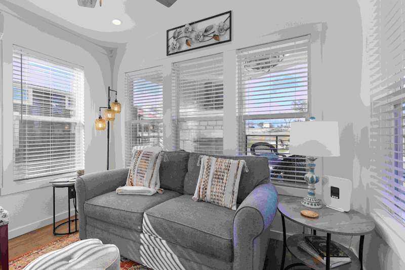 KICKIN'BACH | Covered Patio Fireplace & Mounted TV