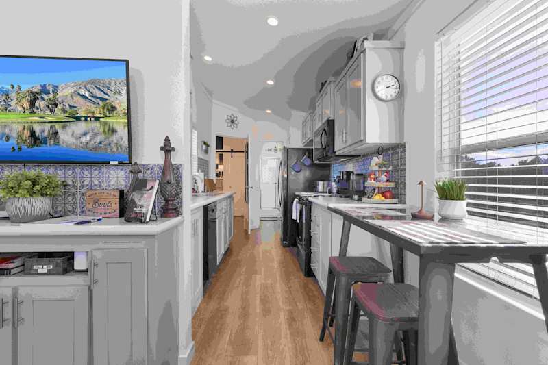 KICKIN'BACH | Covered Patio Fireplace & Mounted TV